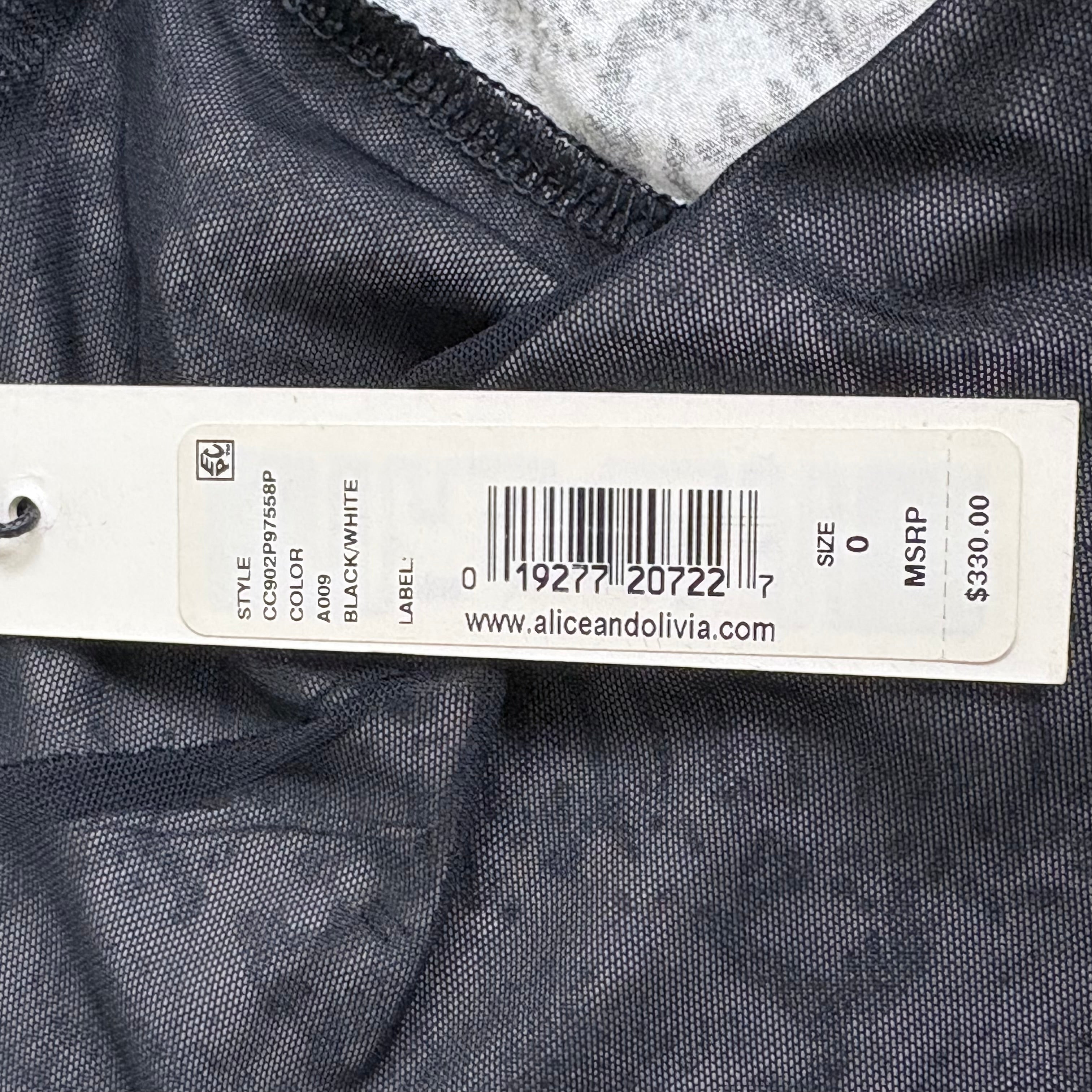 Alice + Olivia Short sleeve snake print dress NWT, size 0