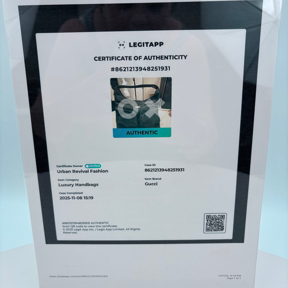 Authenticated Gucci GG Canvas Handbag – Classic Monogram Shoulder Purse