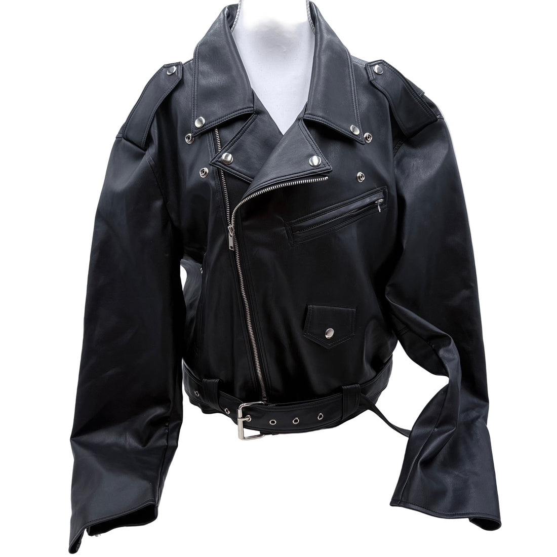 Storets Faux leather biker style jacket, size Small
