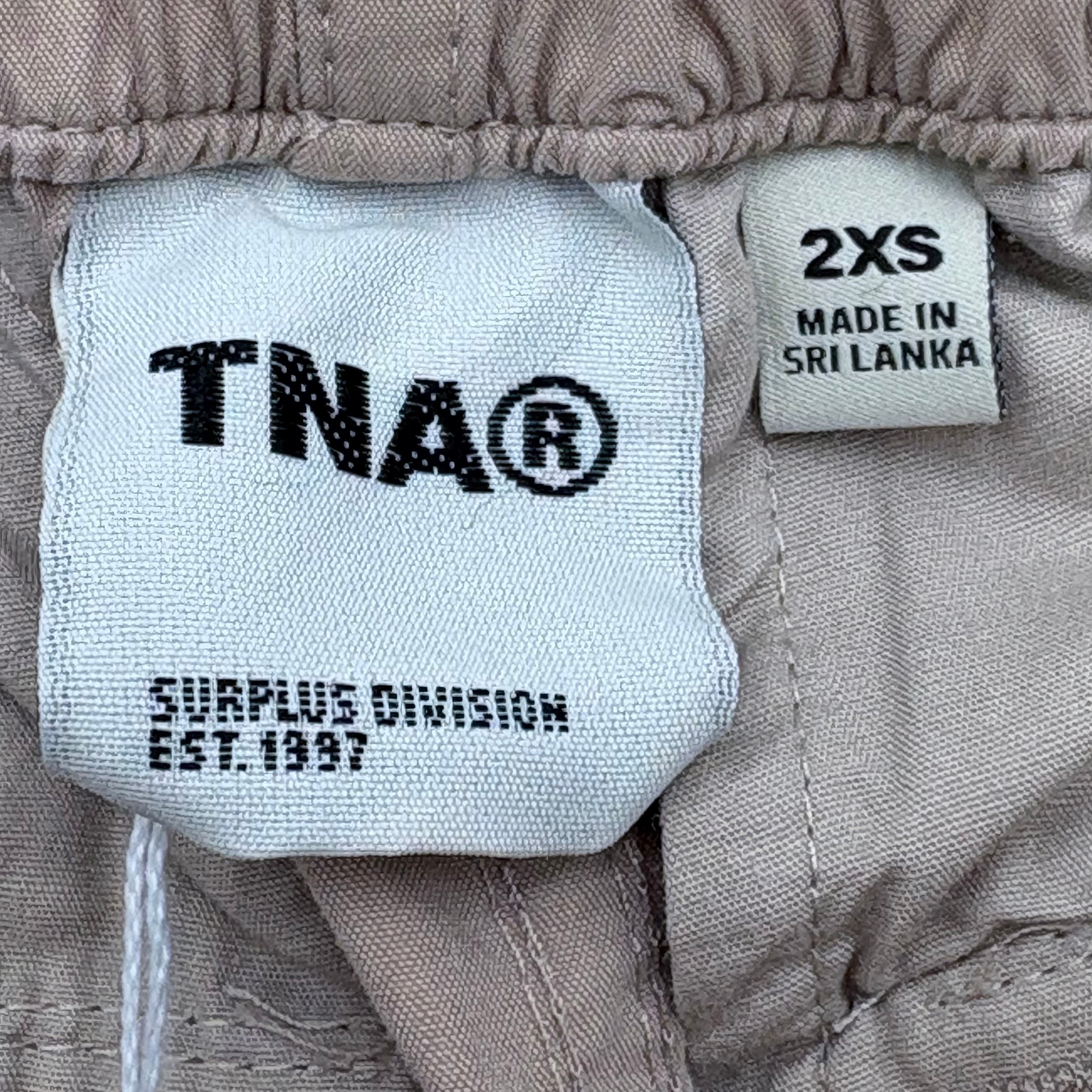 TNA cargo pants, with drawstring waist, size XXS, waist 22"