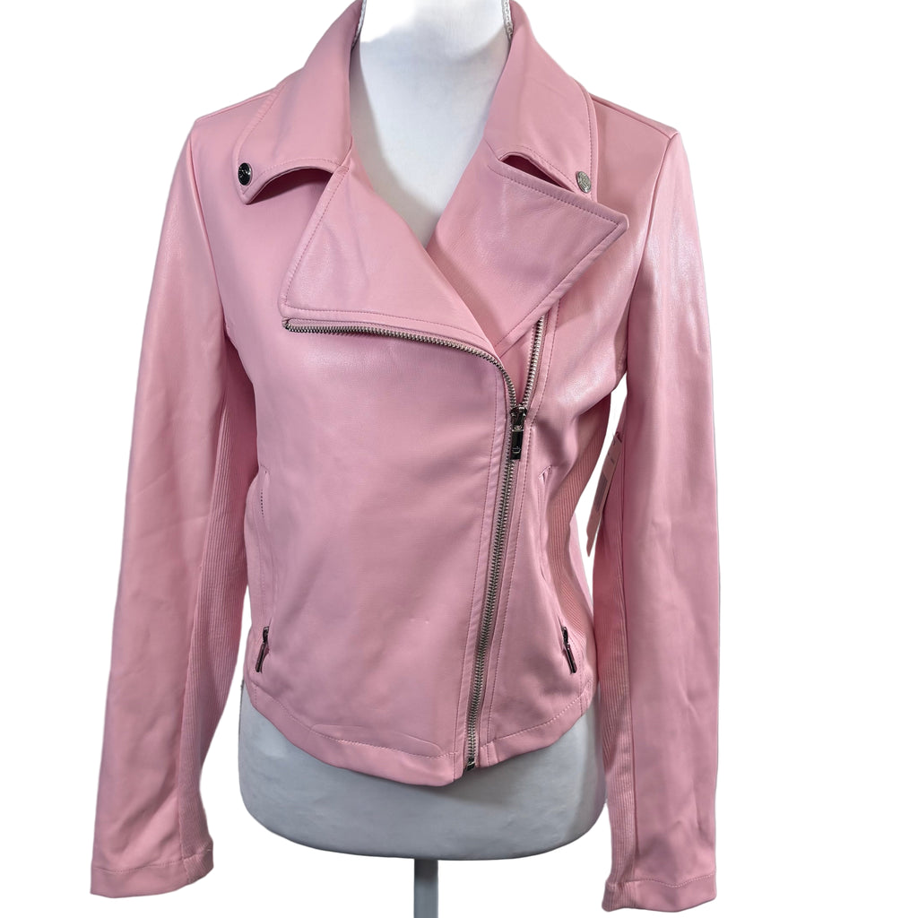 Juicy Faux leather pink jacket, size extra small