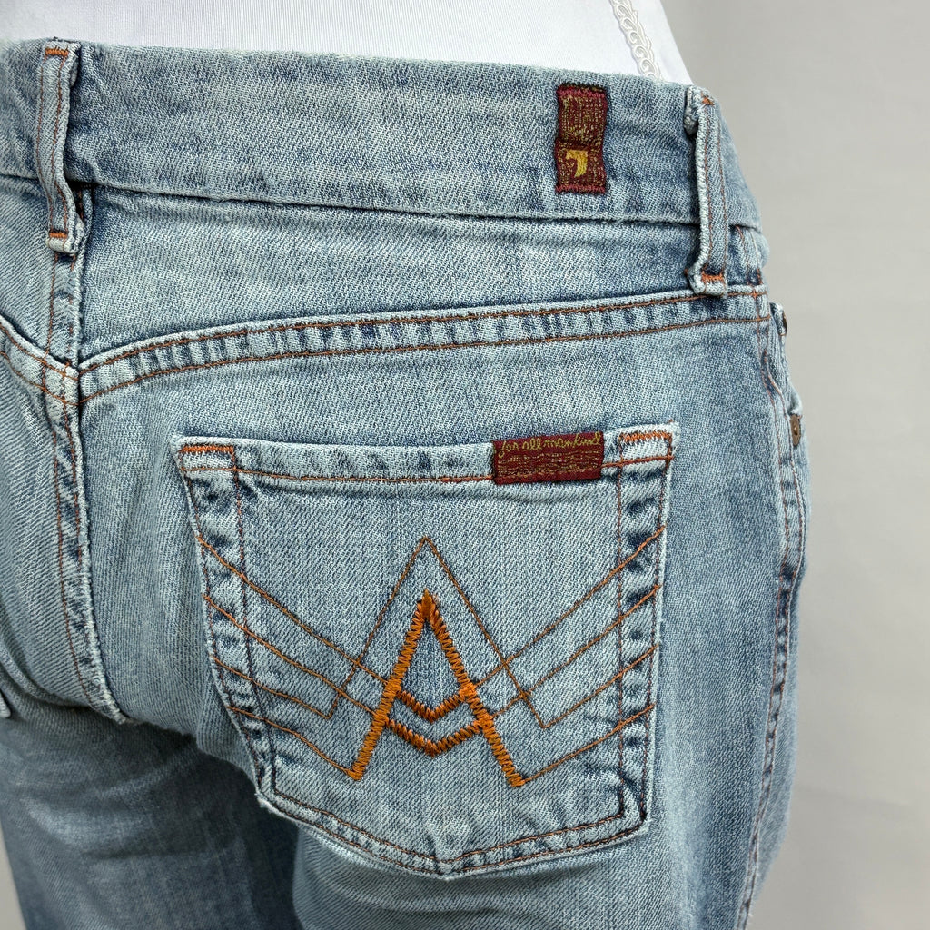 7 For All Mankind, straight leg jeans, waist 28"