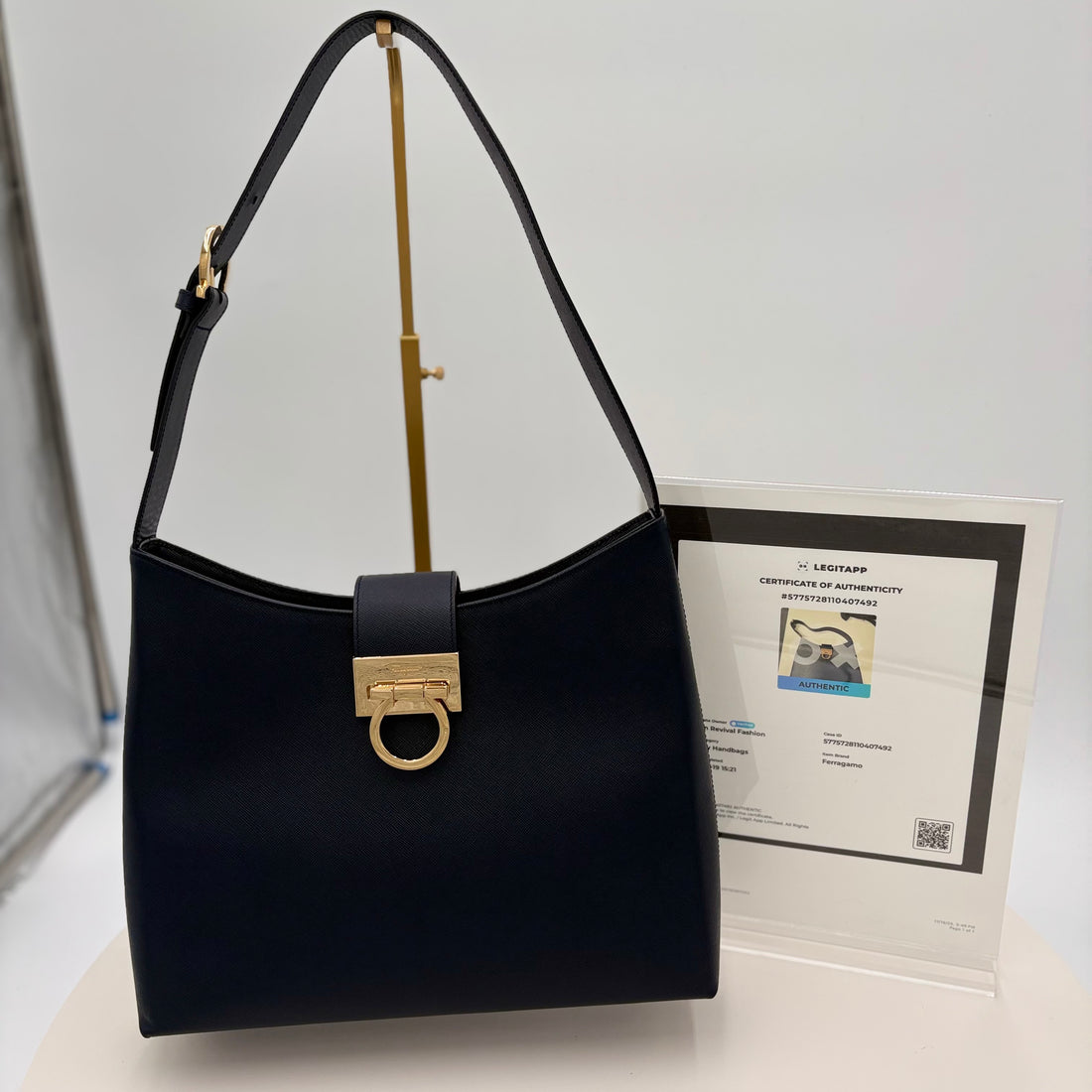 Authenticated Ferragamo Shoulder Bag – Timeless Italian Classic