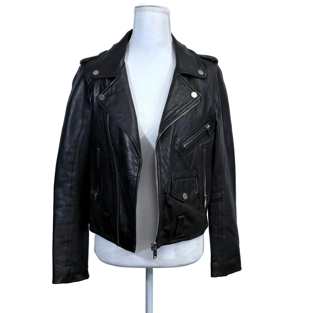 Zara women's biker style Faux leather jacket, size small