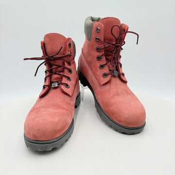 Timberland light red leather boots