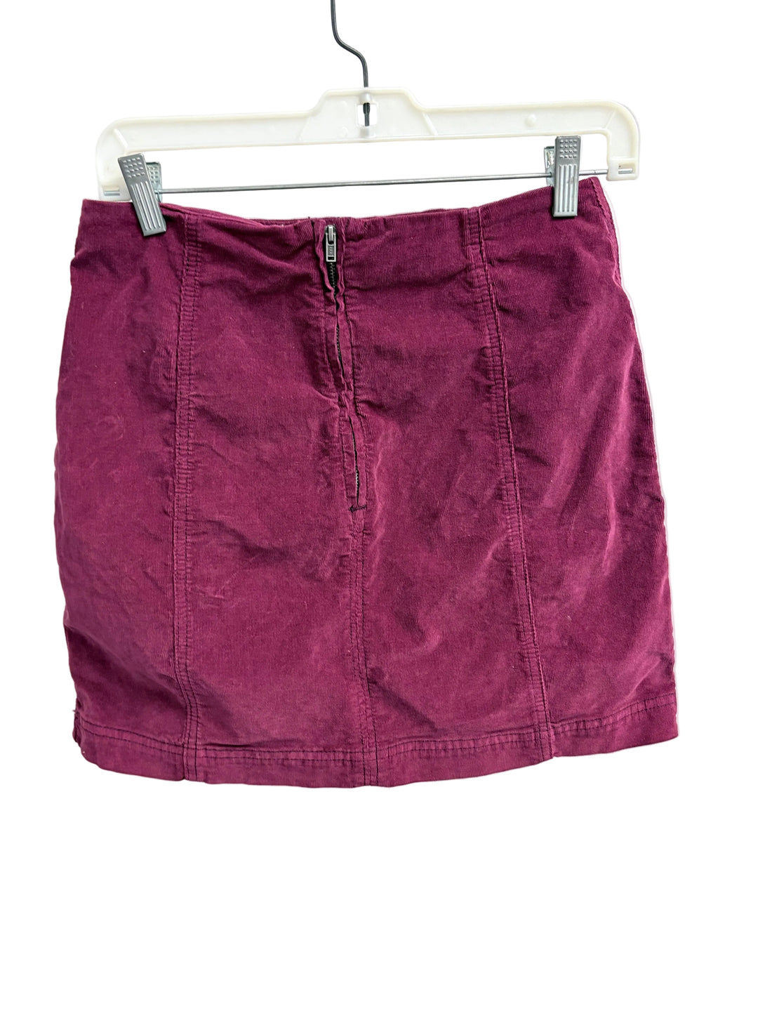 Free People Burgandy Corduroy Mini Skirt