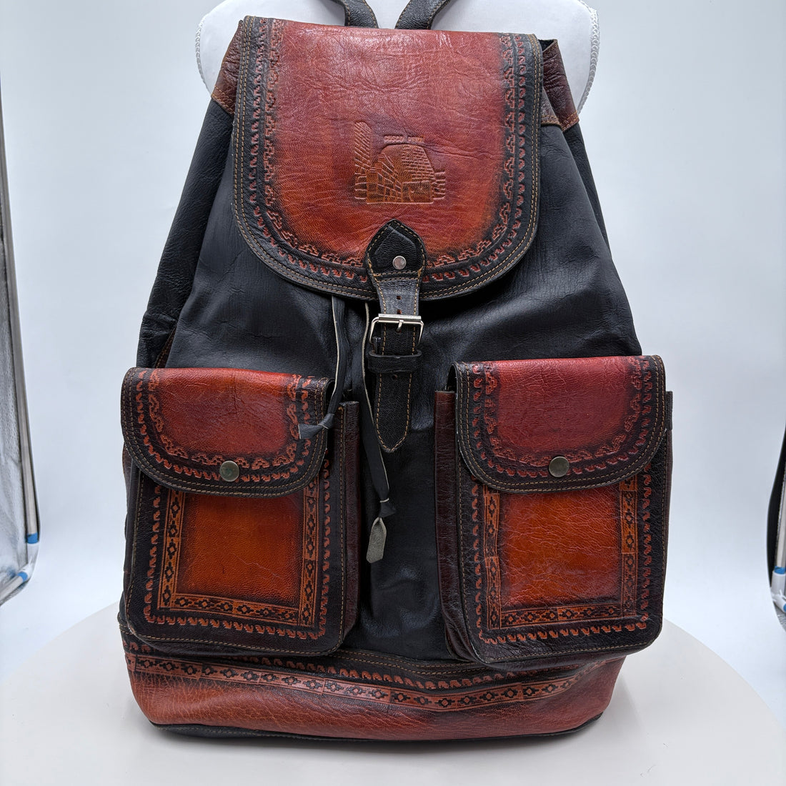 Gusco Peru leather backpack