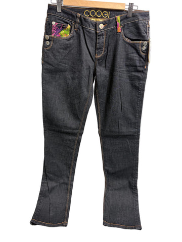 Coogi straight leg black jeans, NWT
