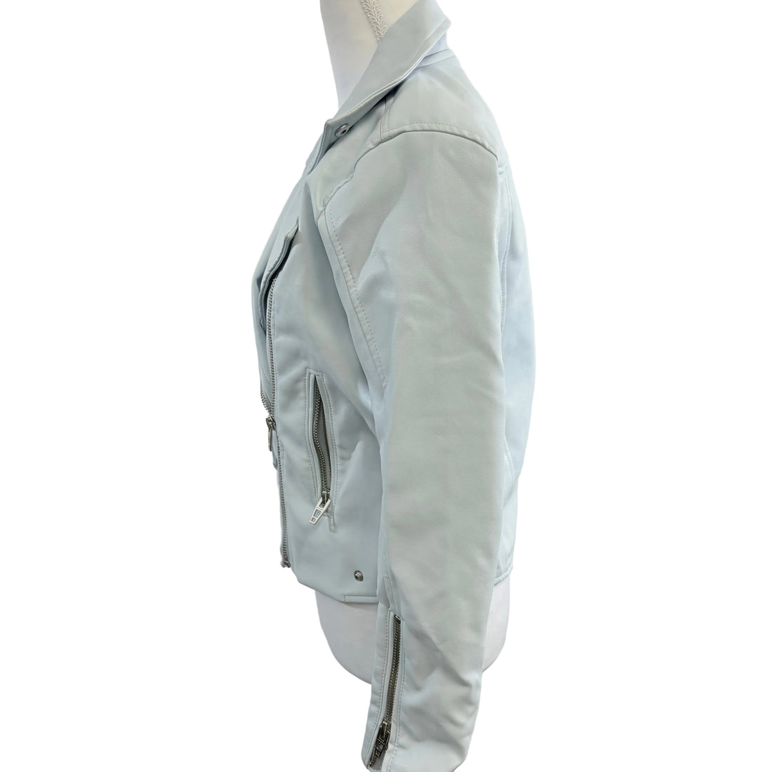 Blank NYC faux leather biker style jacket, size XS