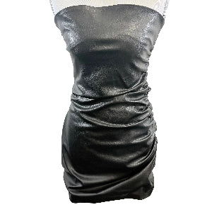 Zara strapless faux leather dress, size medium NWT