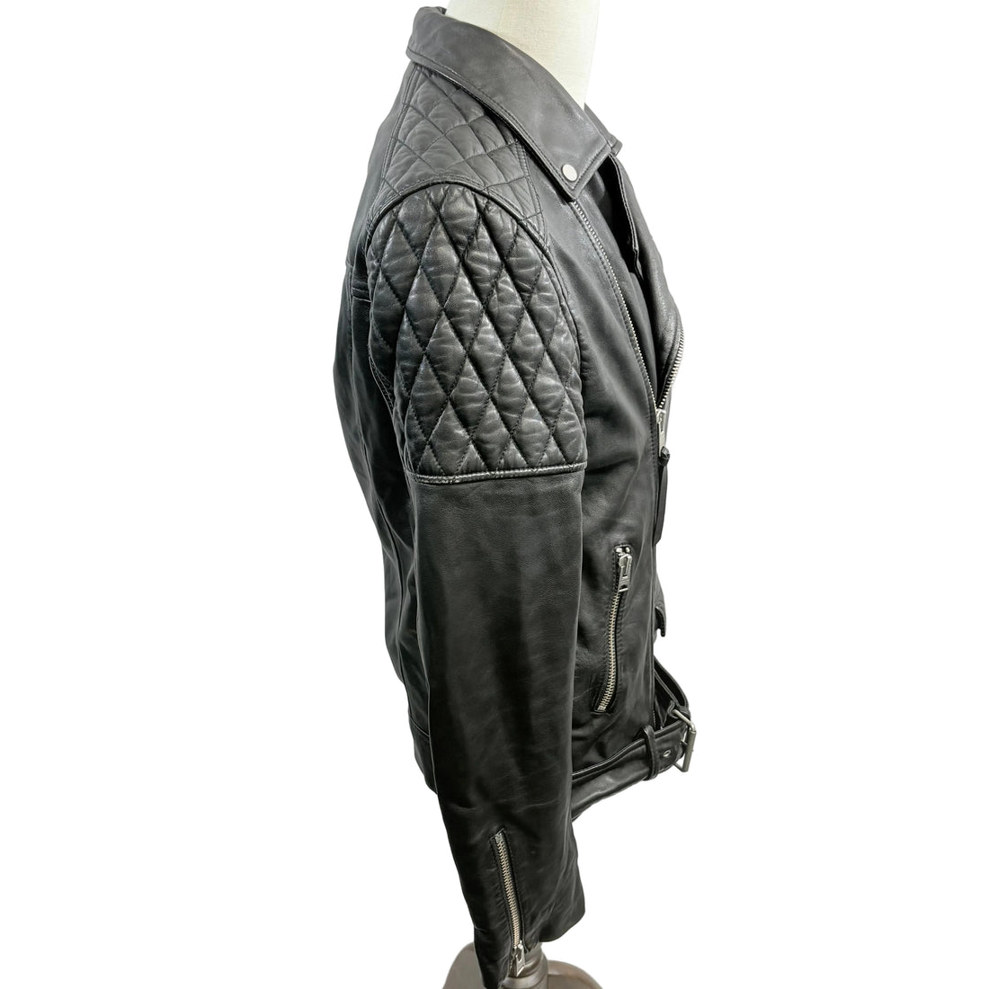 Blank NYC faux leather biker style jacket, size medium