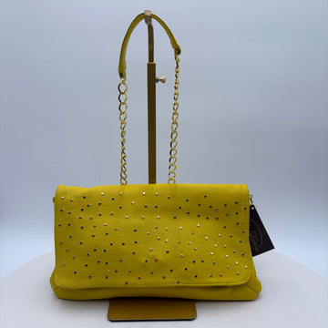 Onna Ehrlich Yellow cross body with gold chain