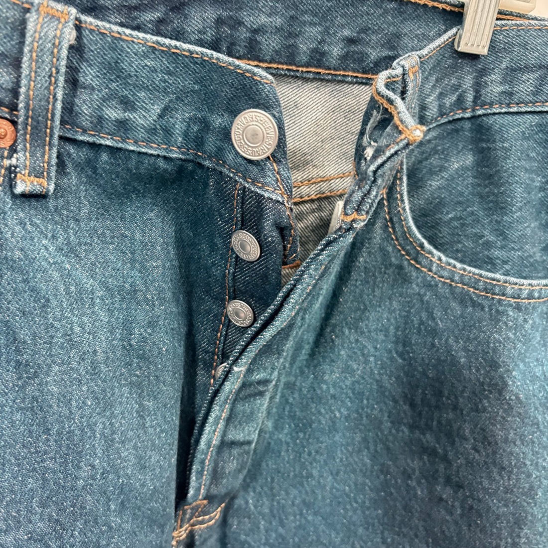 Levi 501 button fly men's jeans, waist size 34"