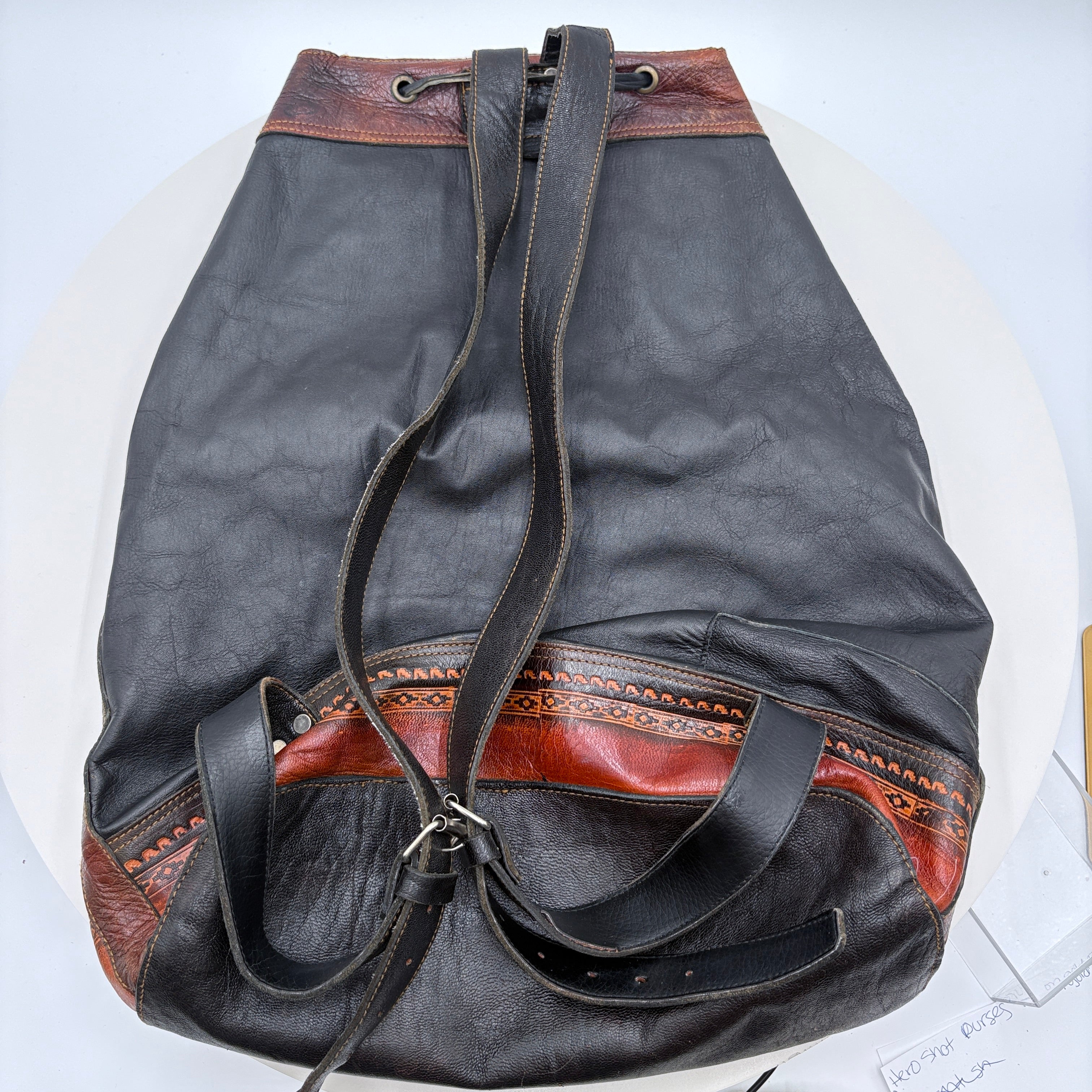 Gusco Peru leather backpack