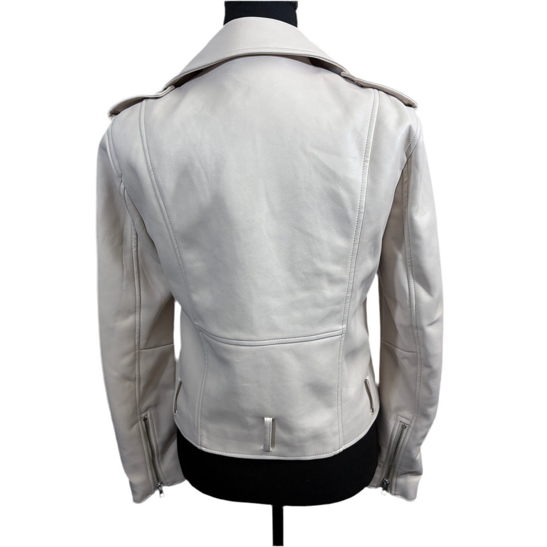 Truth by Republic Faux Leather cream Jacket, size small