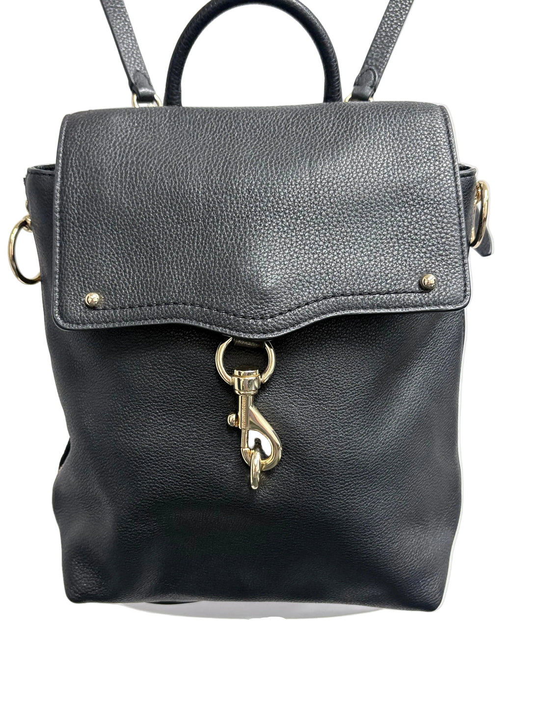Rebecca Minkoff pebble leather black backpack purse