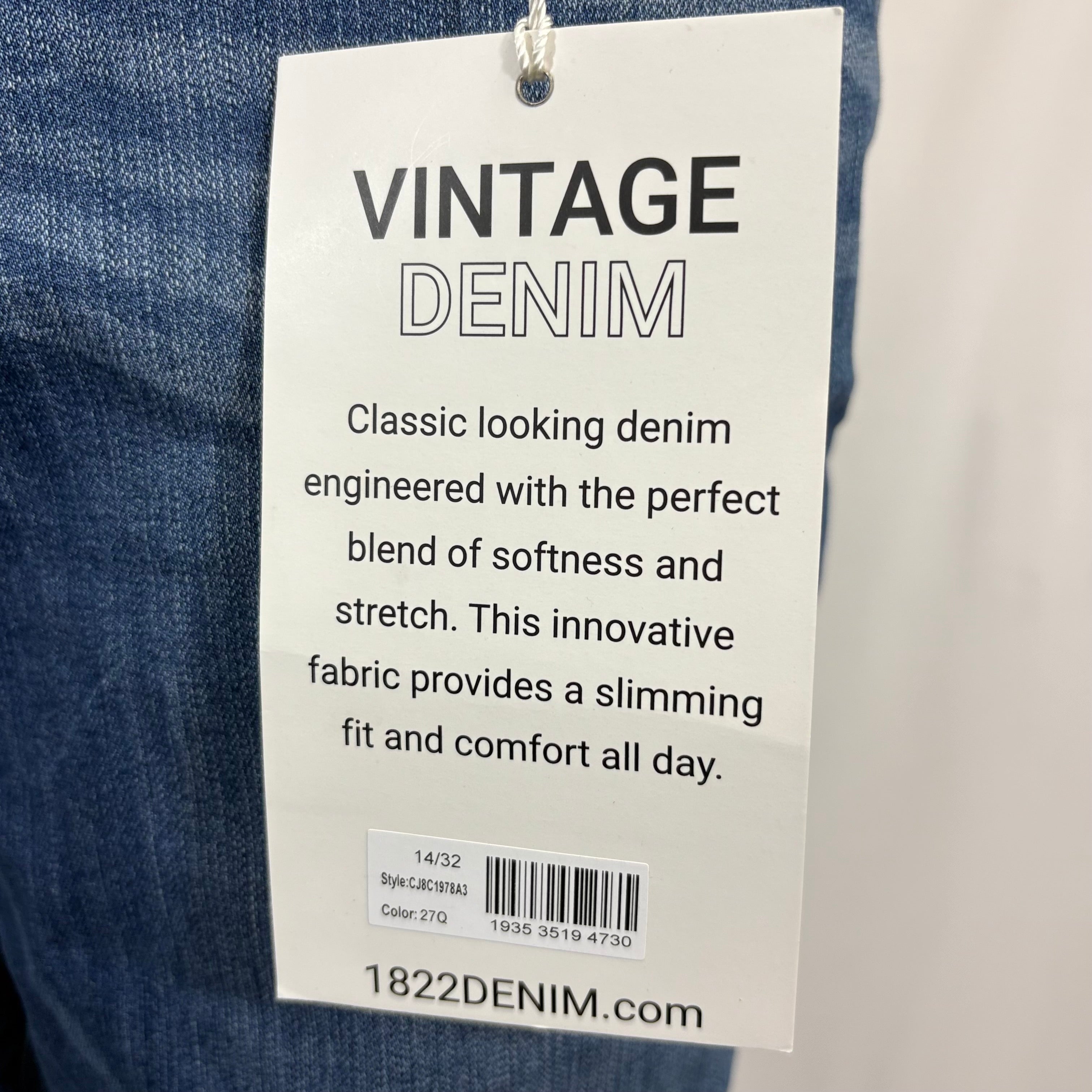 1822 Denim straight leg Jeans NWT, size 14, waist 32"