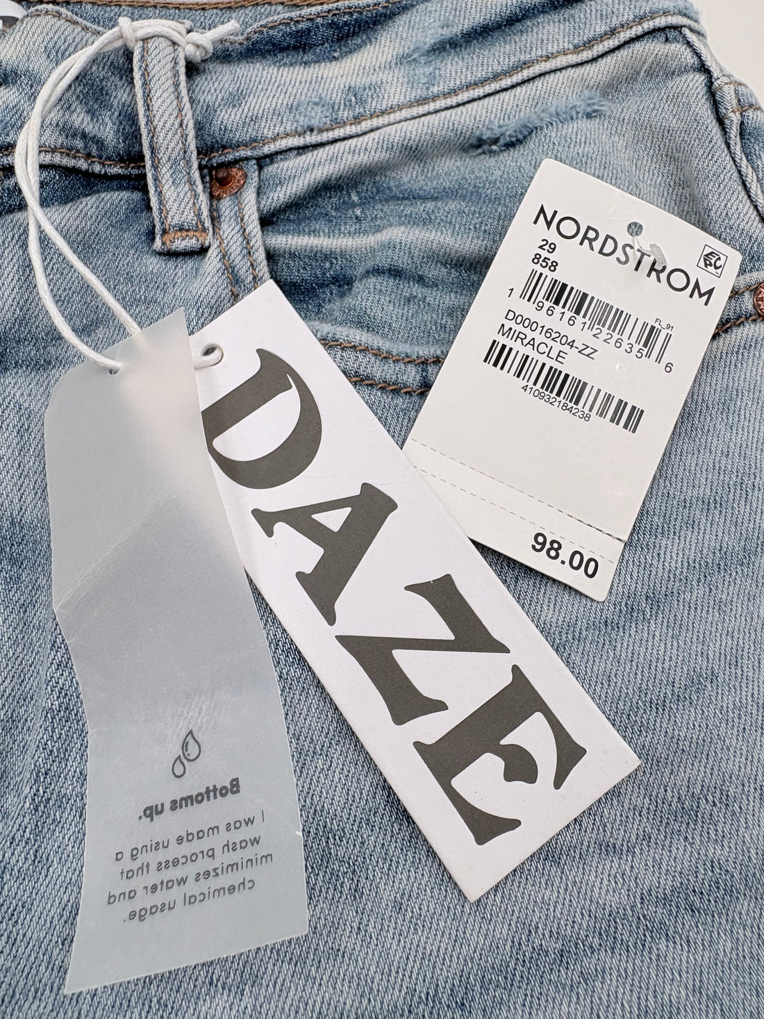 Daze wide leg blue jeans, NWT