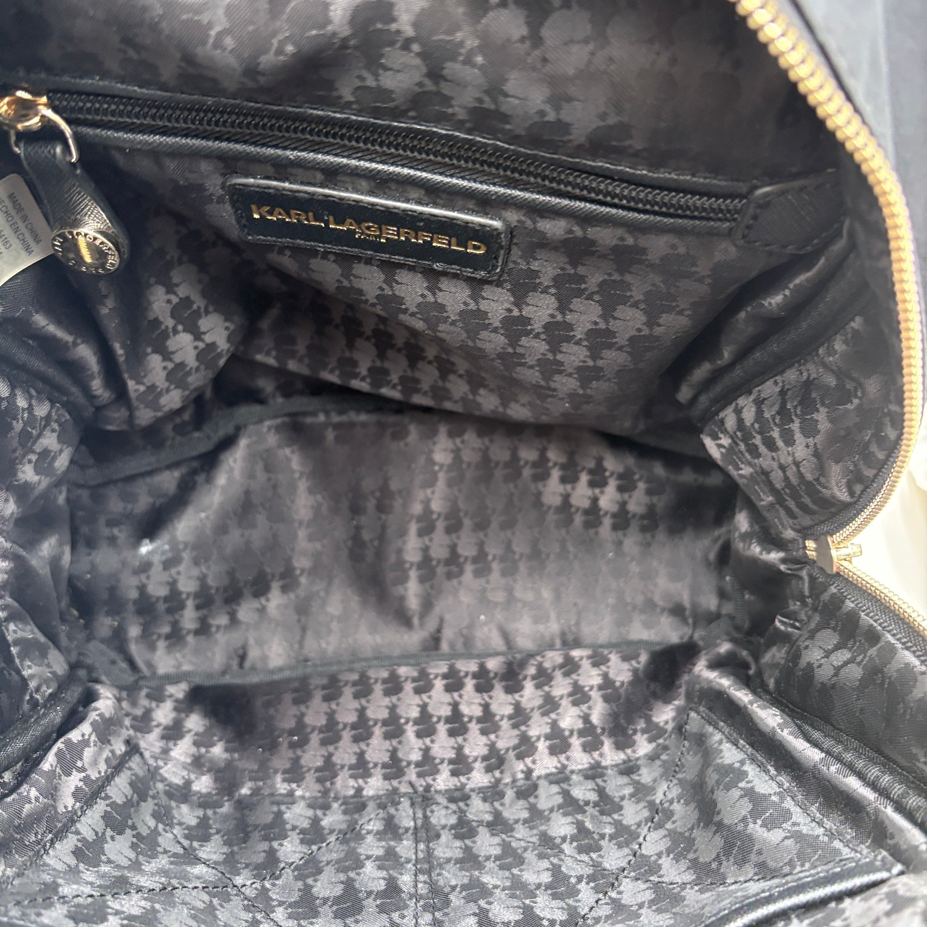 Karl Lagerfeld Nylon black Backpack purse