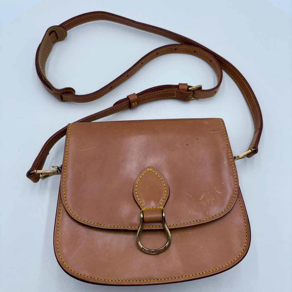 Authenticated Louis Vuitton vintage saddle cross body purse