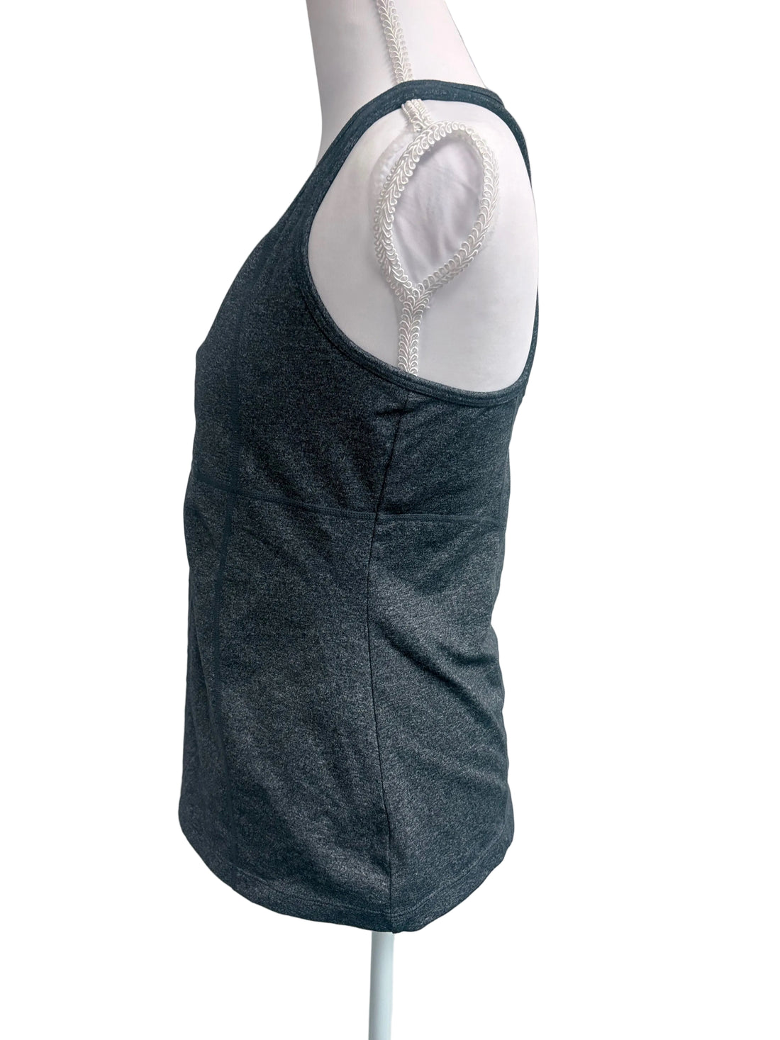 Athleta charcoal gray tank-top with built in bra