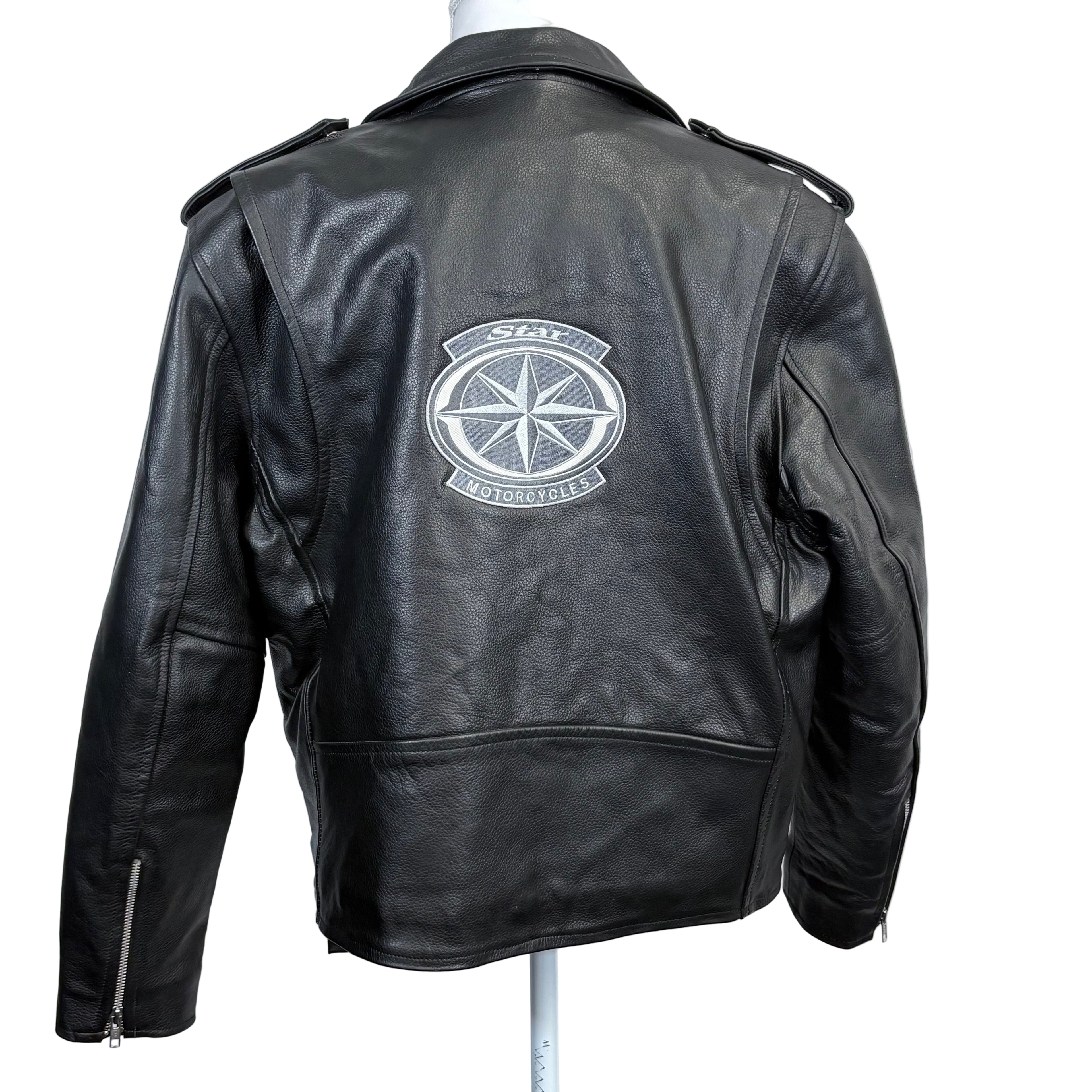 River Road women's biker style leather jacket, size medium