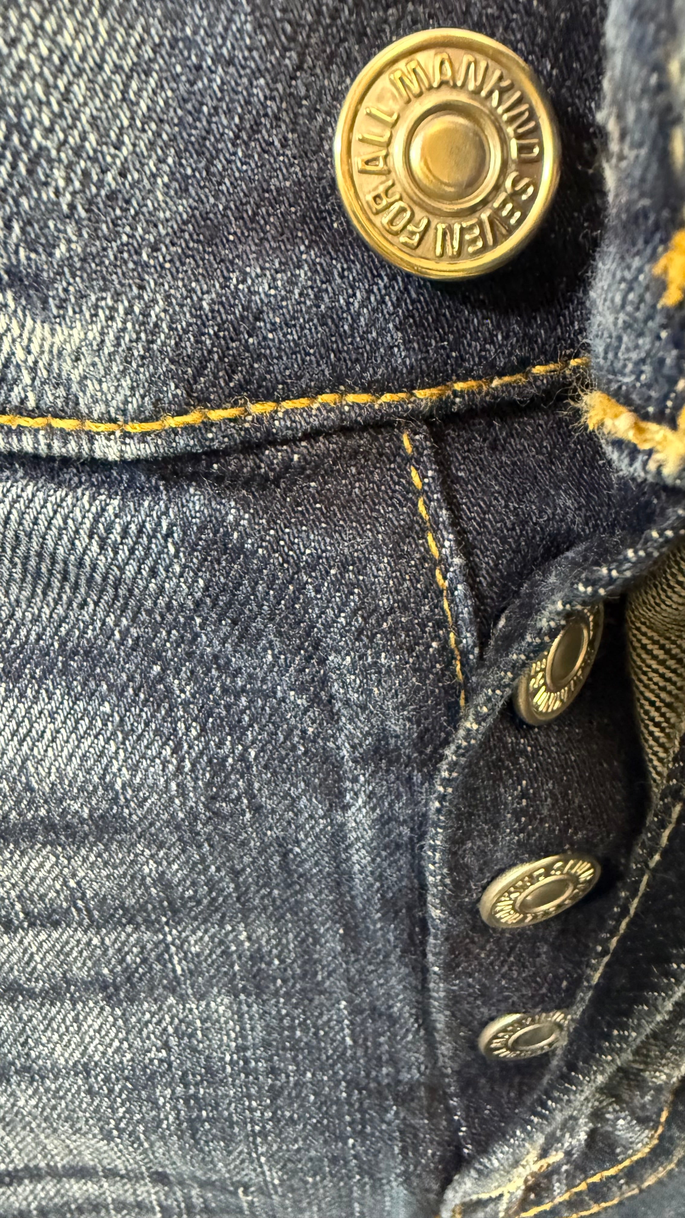 7 For All Mankind High Waist Vintage Boot Cut Jeans, size small