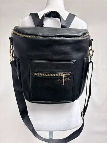 Fawn Design black backpack purse with shoulder strap