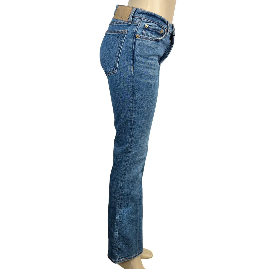 Rag & Bone mid rise boot cut jeans, waist 27"