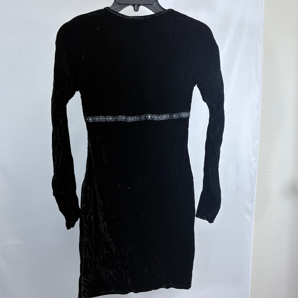 Authenticated Versace Black velvet dress, size extra small