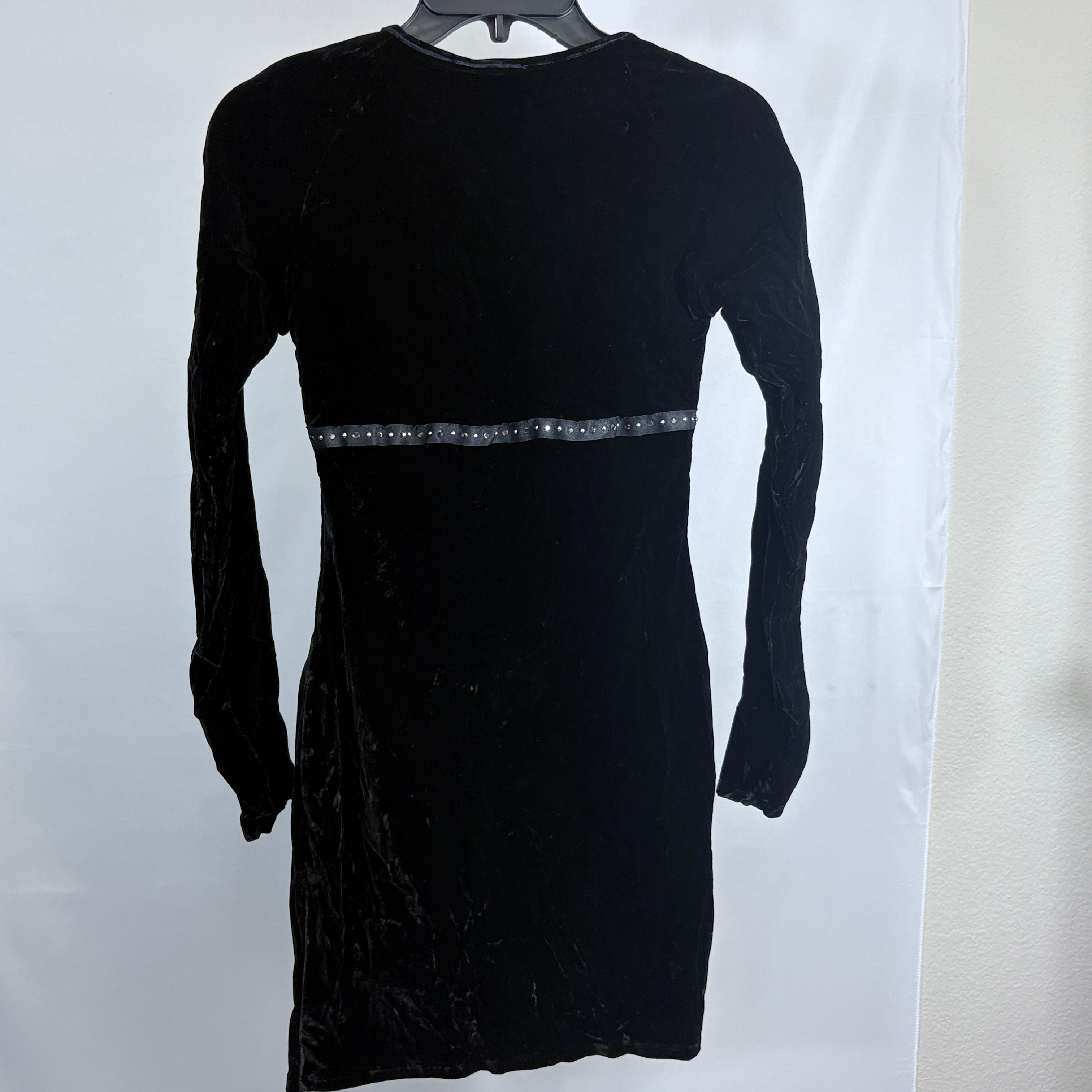 Authenticated Versace Black velvet dress, size extra small