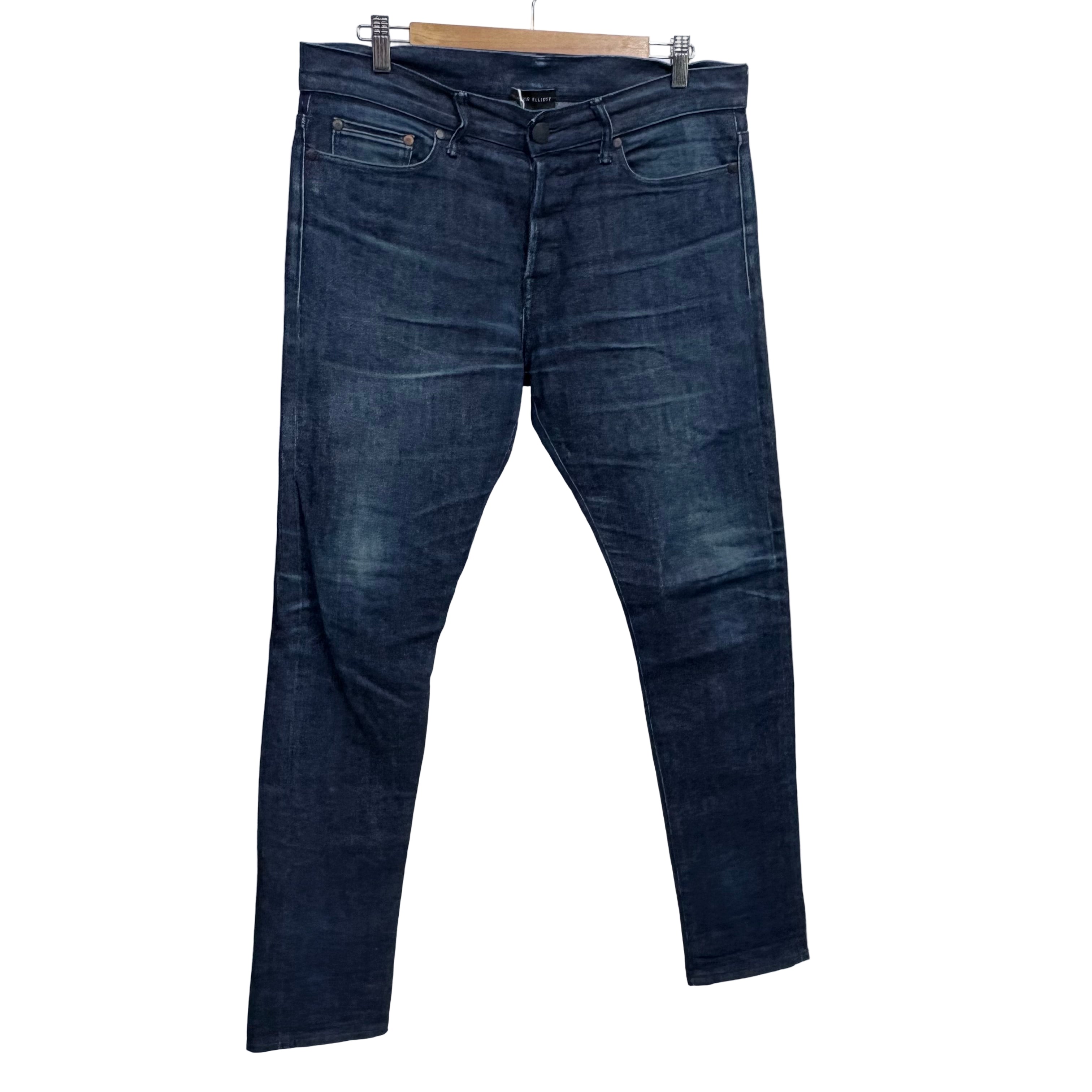 John Elliott Men's button fly straight leg jeans, waist 33"