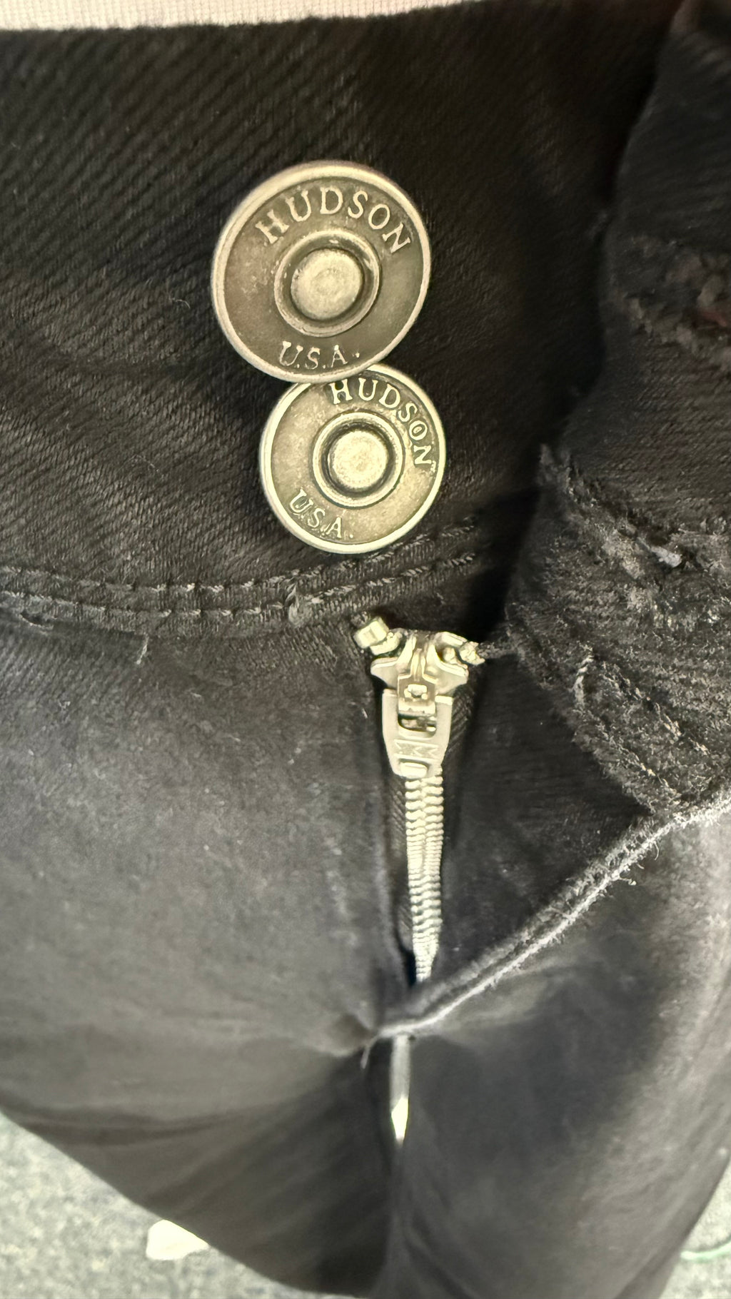 Hudson Los Angeles Black Straight leg jeans NWT, size 14, waist 34"