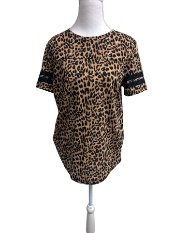 PINK leopard print short sleeve t-shirt, NWT