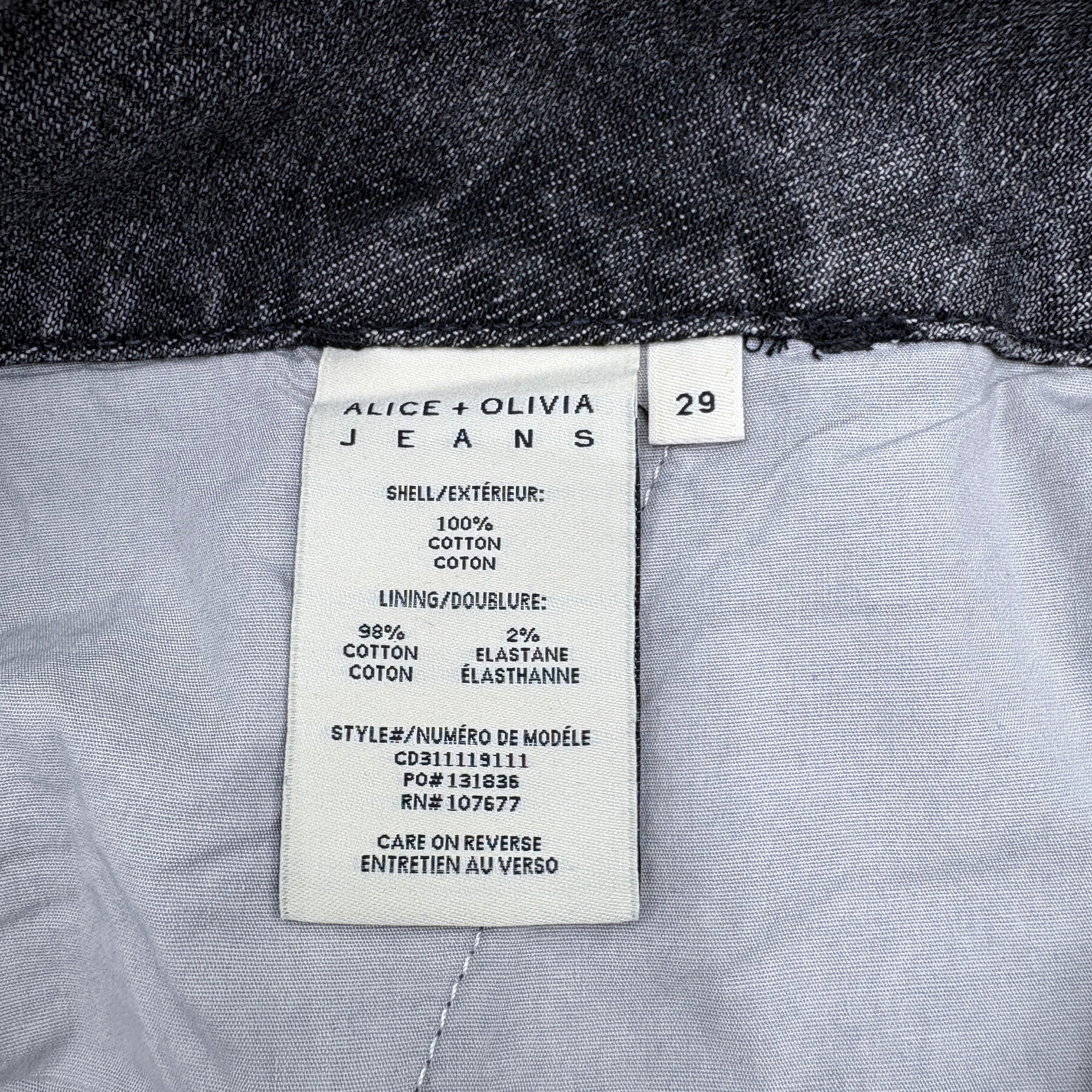 Alice + Olivia Wide leg jeans, size medium, waist 29"