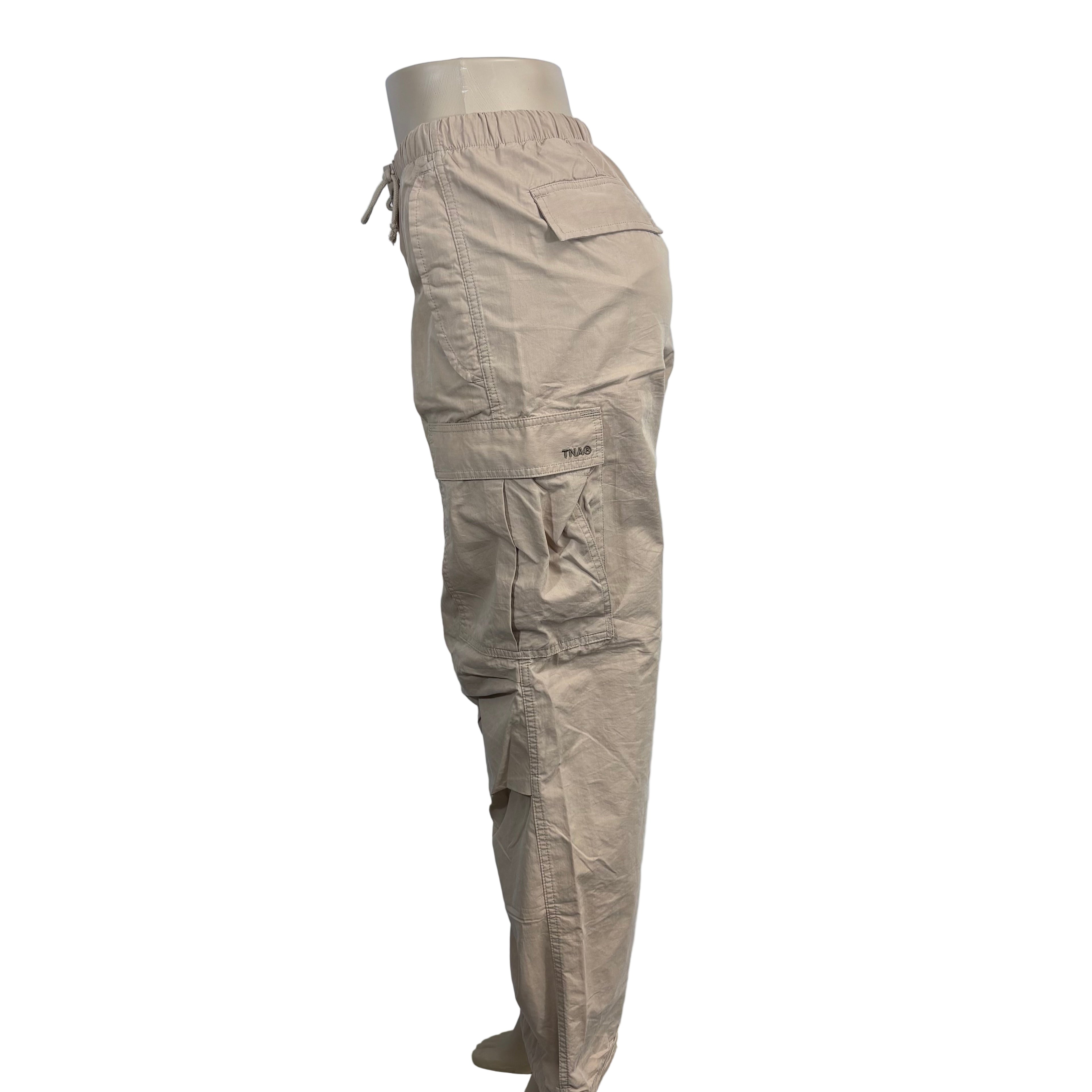 TNA cargo pants, with drawstring waist, size XXS, waist 22"