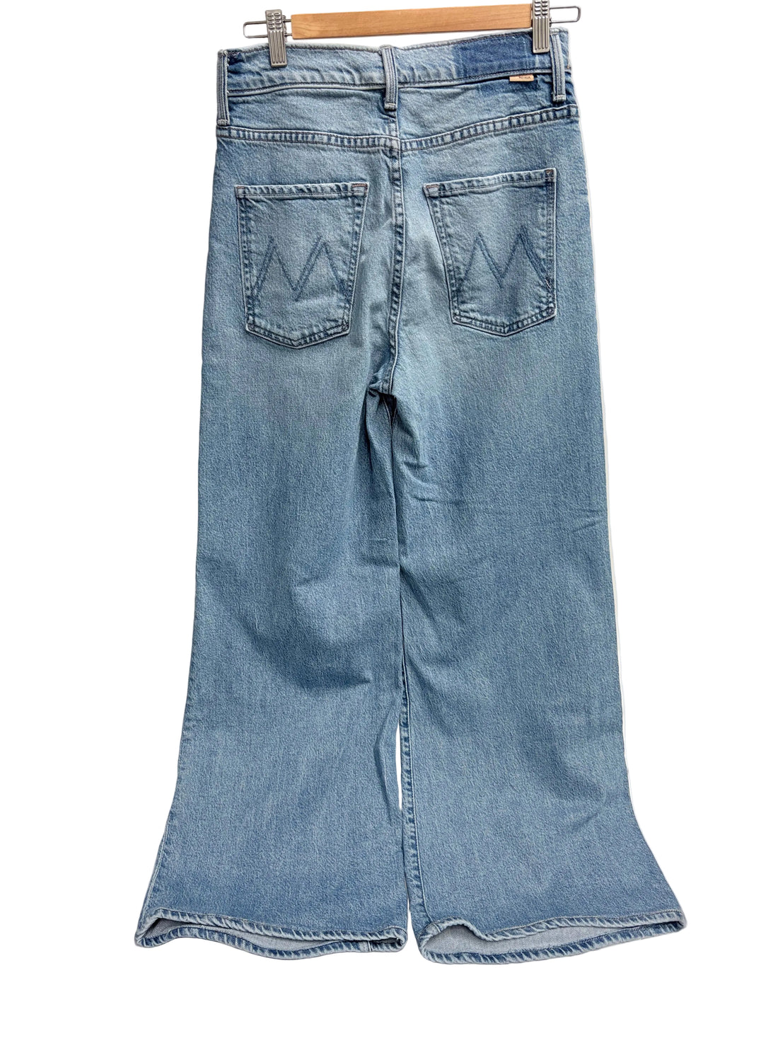 Mother "The Ditcher Roller Sneak" Wide Leg Blue Jeans