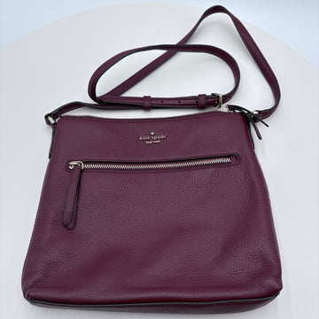 Kate Spade Burgandy, Pebble Leather Cross Body Purse