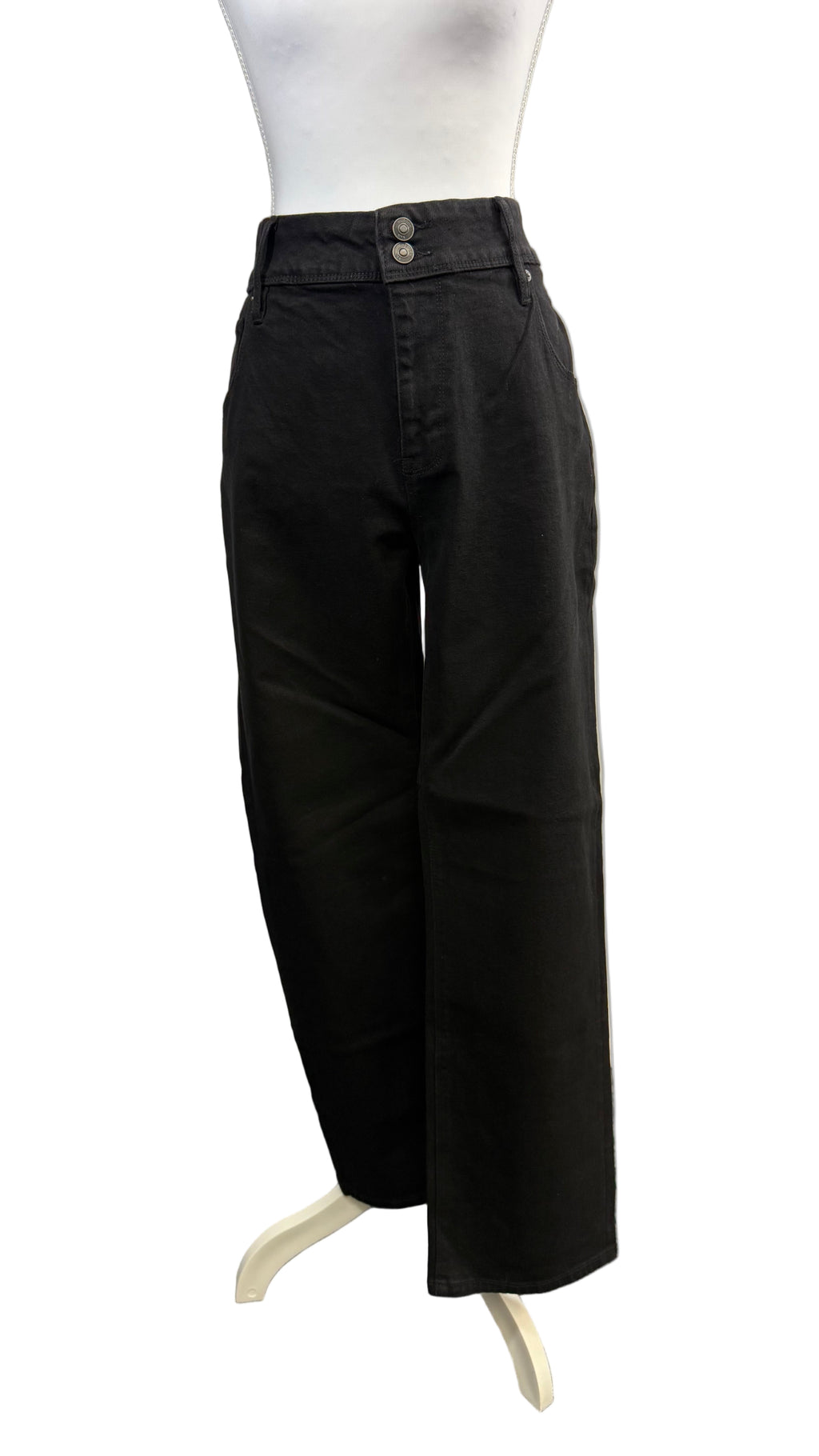 Hudson Los Angeles Black Straight leg jeans NWT, size 14, waist 34"