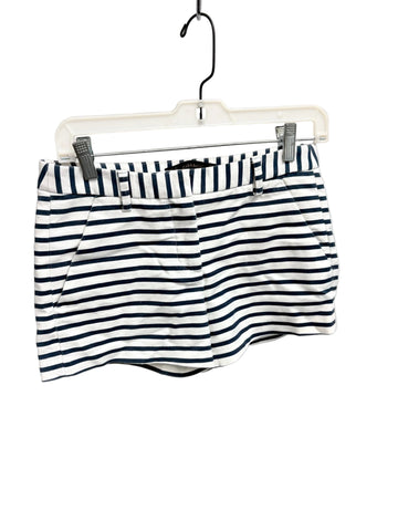 Zara Basic white and blue stripped shorts
