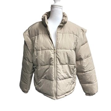 WeWoreWhat long sleeve, converts to a Vest, puffer jacket