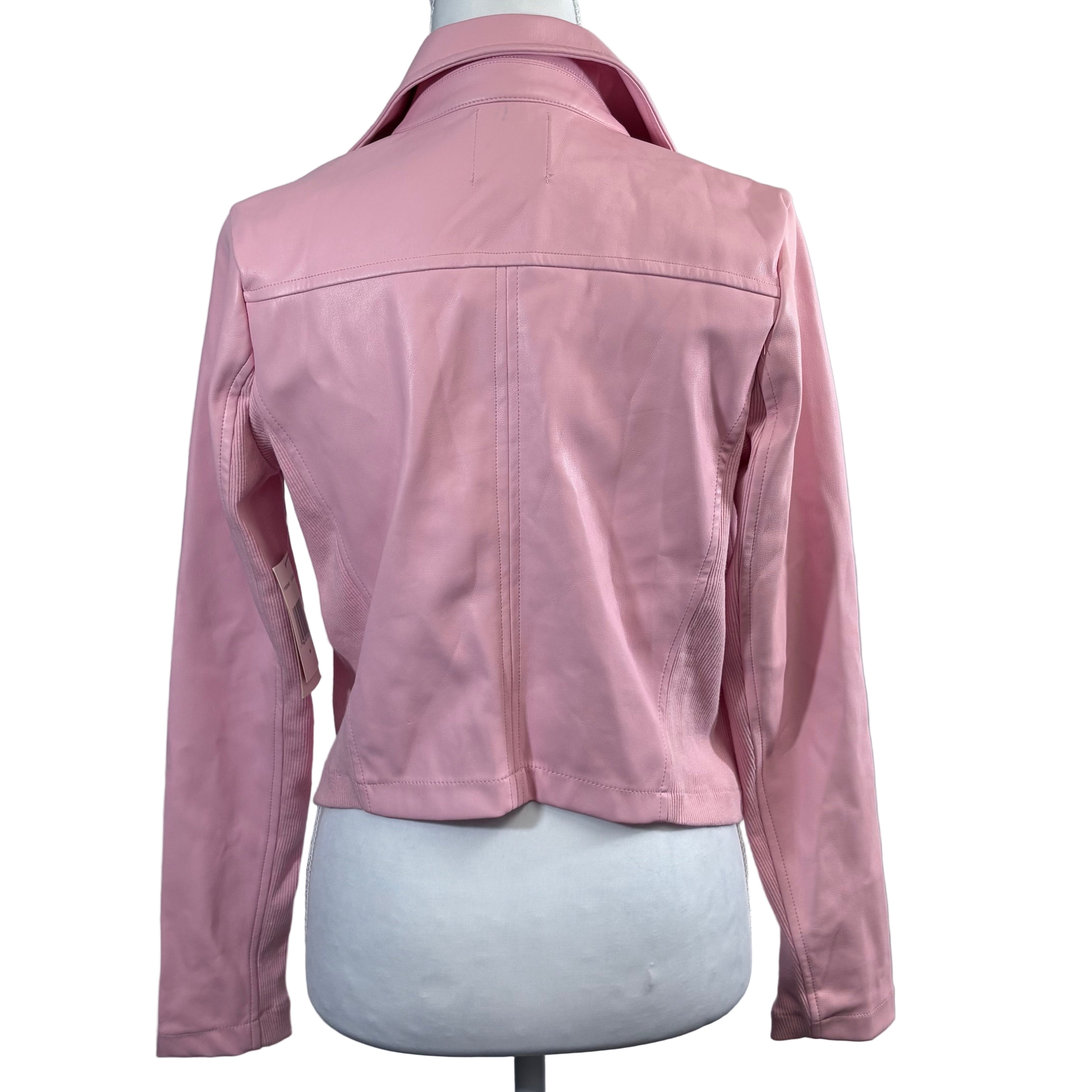 Juicy Faux leather pink jacket, size extra small
