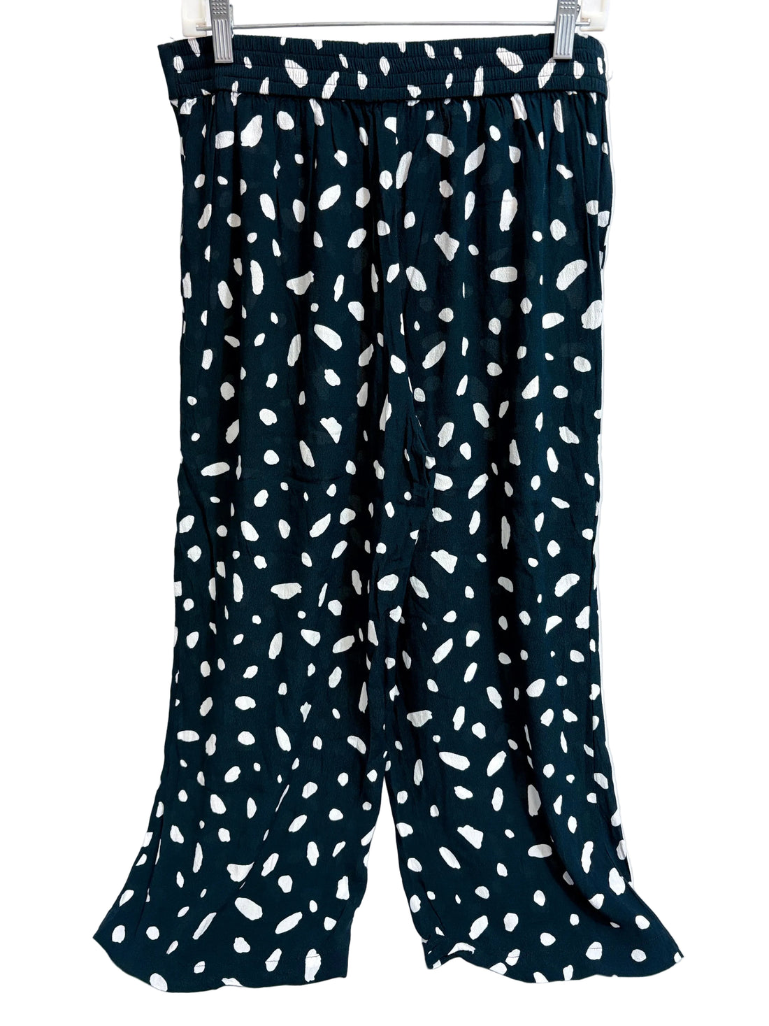 Wilfred navy blue with white dots wide leg pants