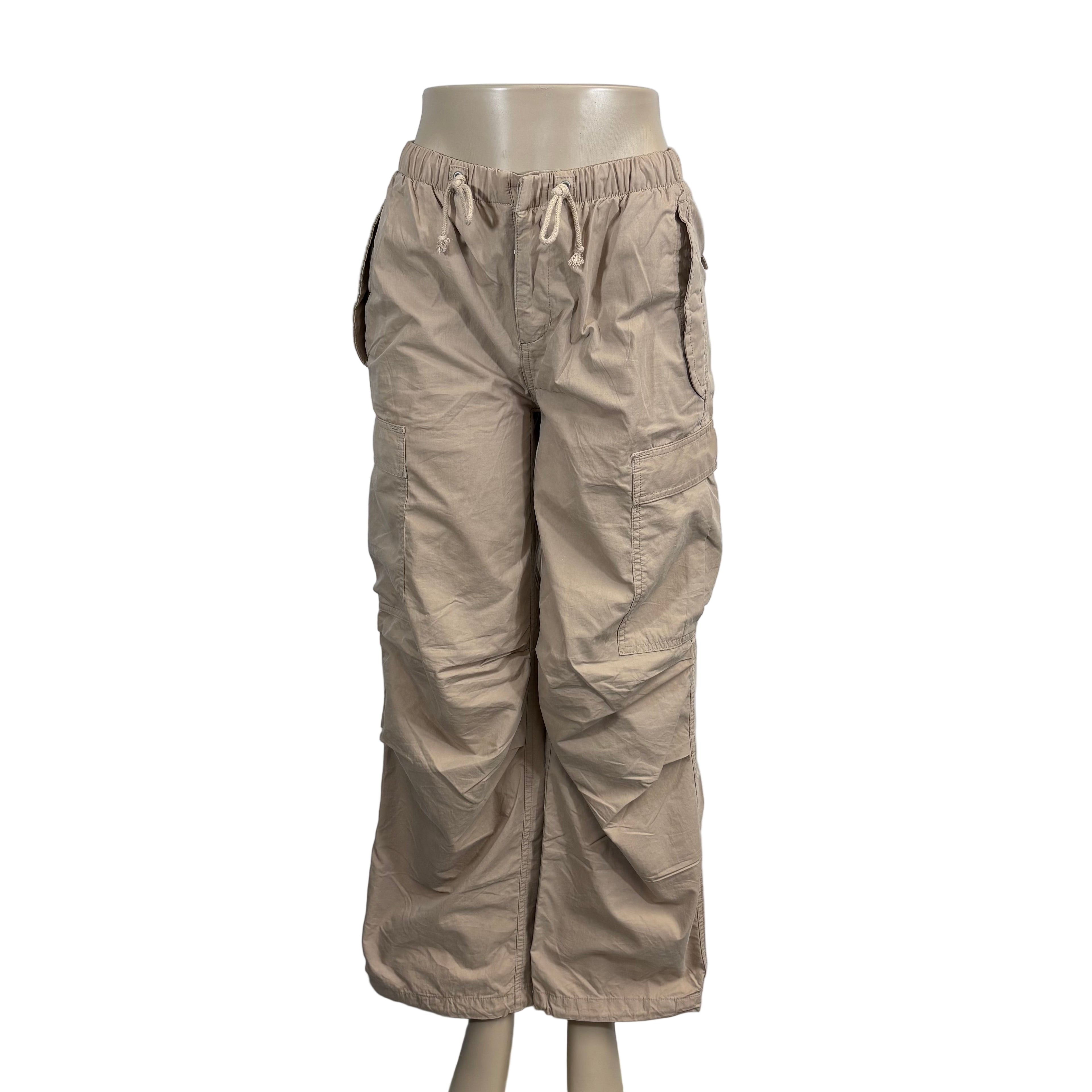 TNA cargo pants, with drawstring waist, size XXS, waist 22"
