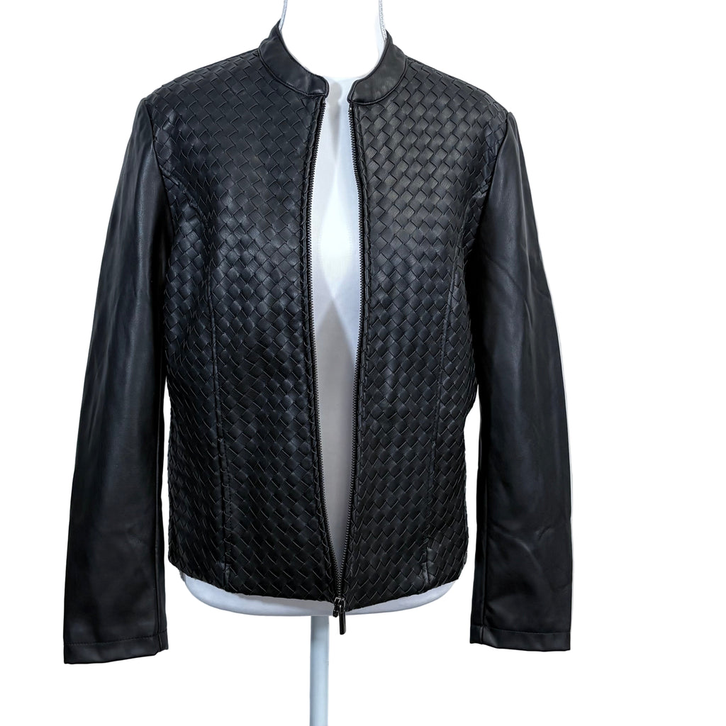 Coleen Lopez faux leather jacket, size small