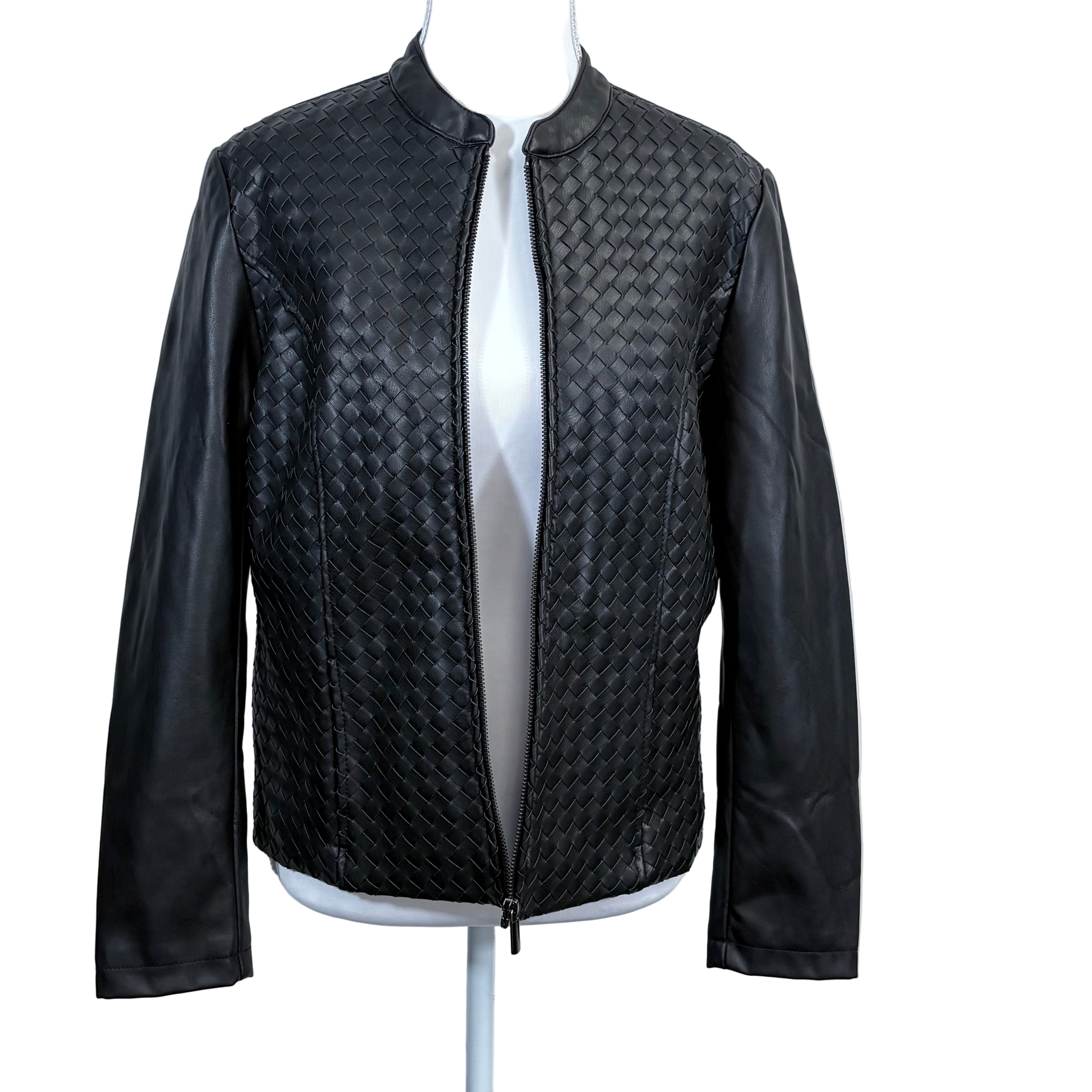 Coleen Lopez faux leather jacket, size small