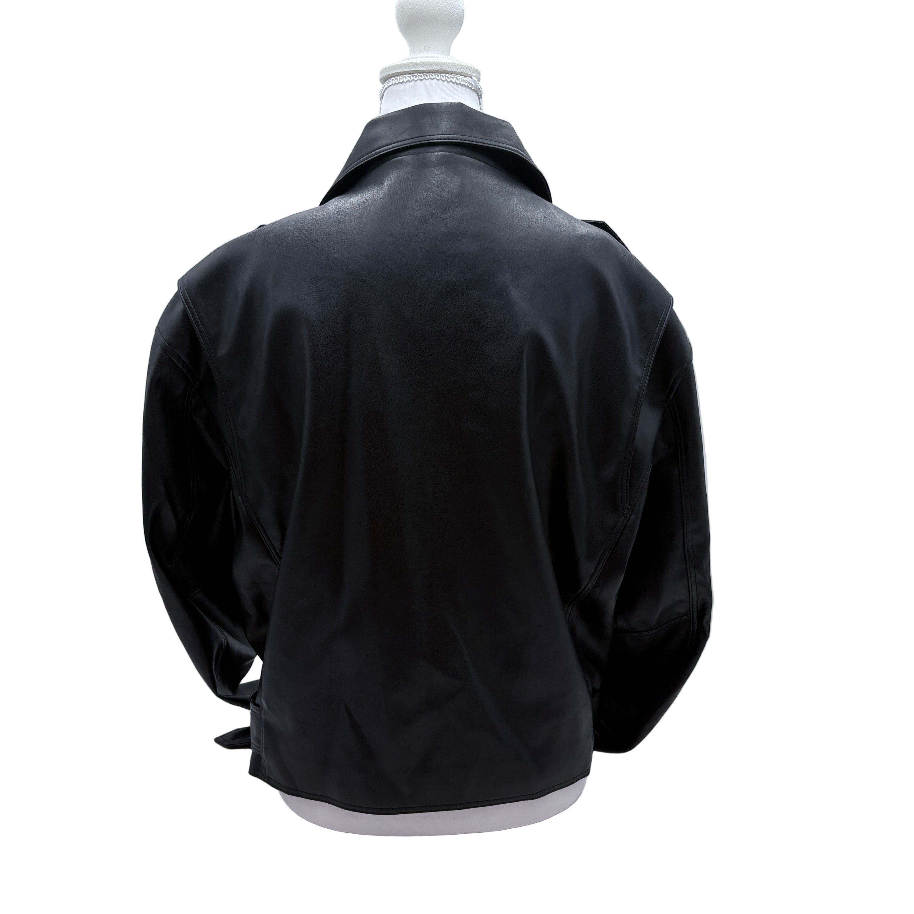 Storets Faux leather biker style jacket, size Small