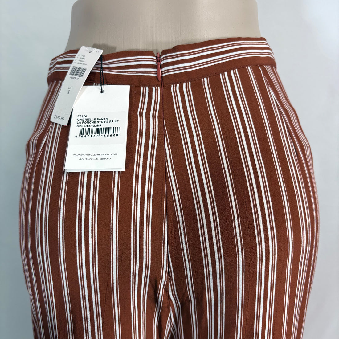Anthropologie Gabrielle stripe print pants, size small, NWT