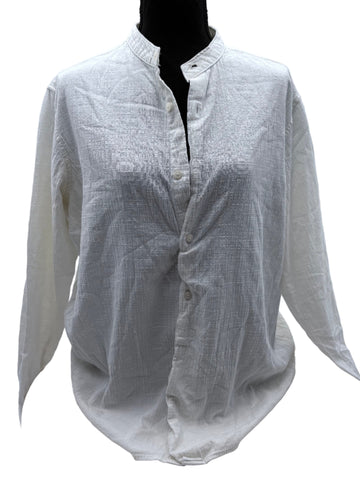 Zara long sleeve linen shirt, size medium