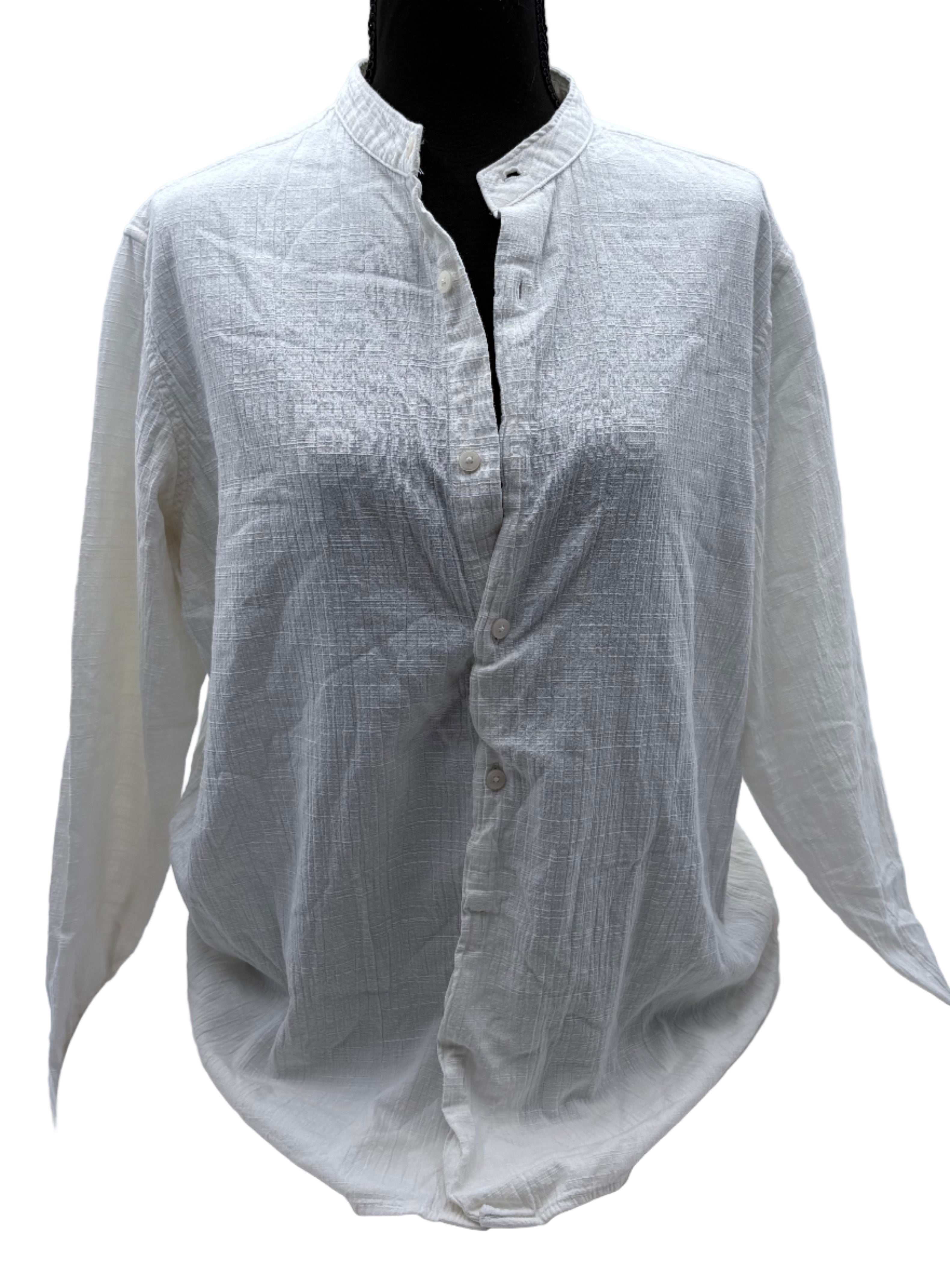 Zara long sleeve linen shirt, size medium